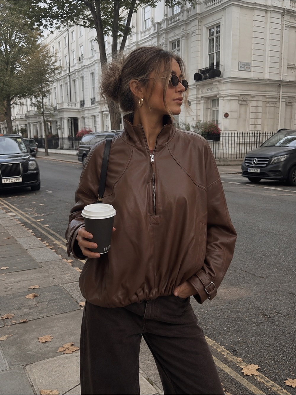 Free people we the free Sonny leather pullover jacket